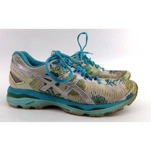 ASICS Women's Duomax Running Walking Gray Green blue Shoes Sneakers Size 8.5